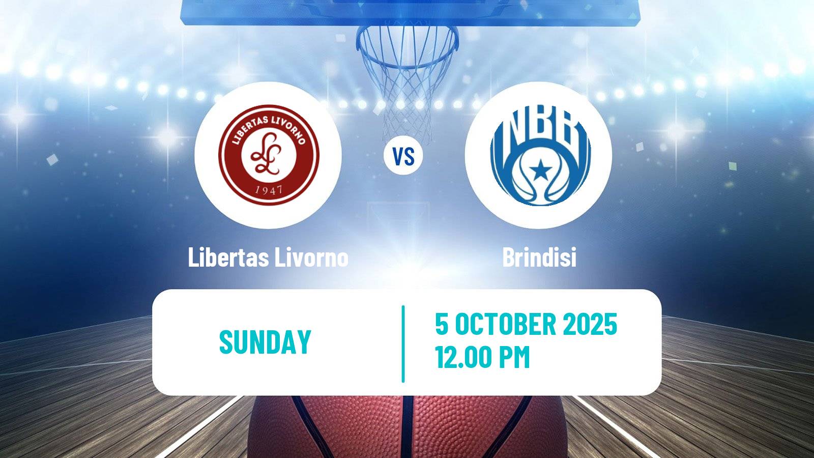 Basketball Italian Serie A2 Basketball Libertas Livorno - Brindisi