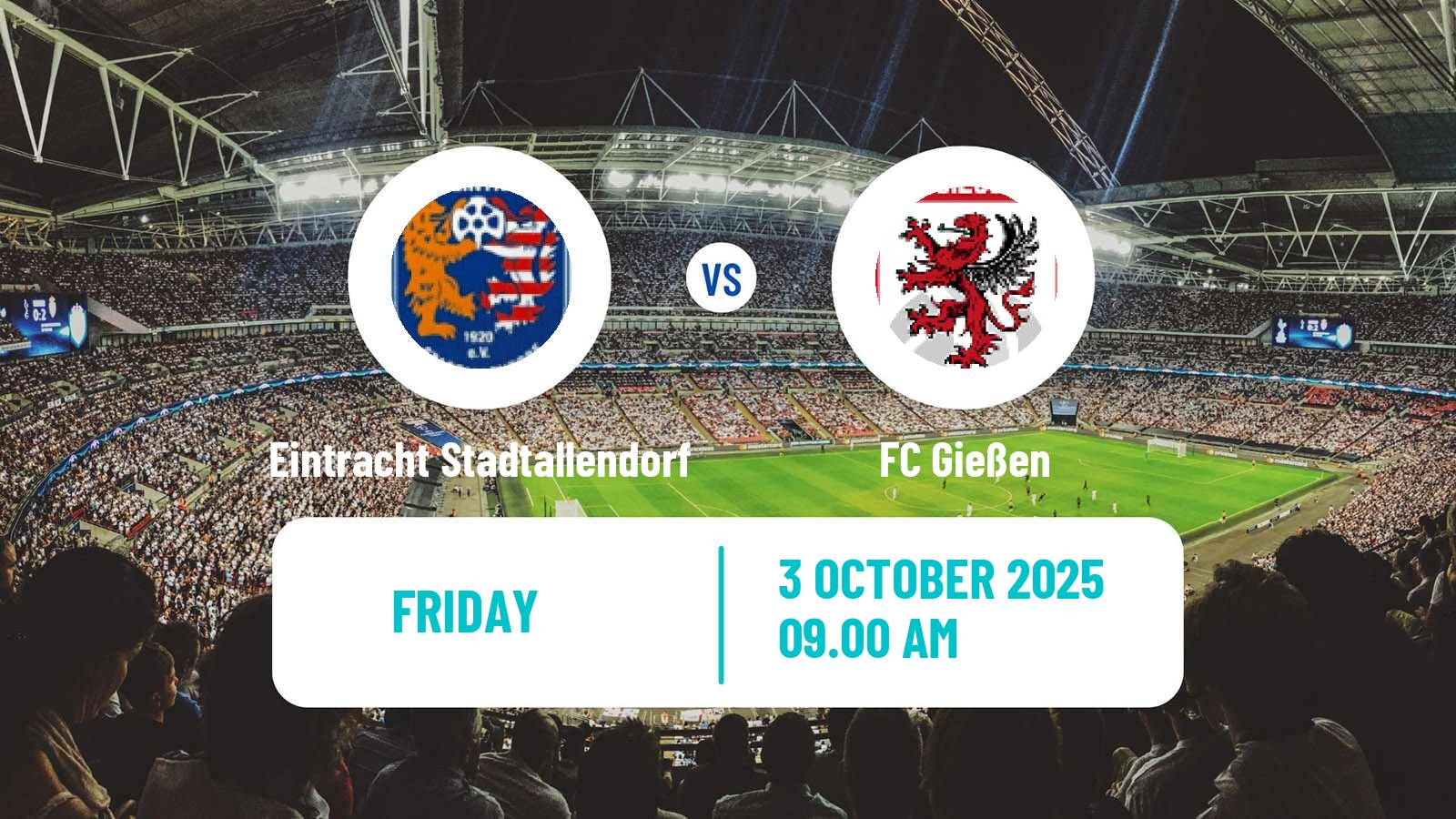 Soccer German Oberliga Hessen Eintracht Stadtallendorf - Gießen