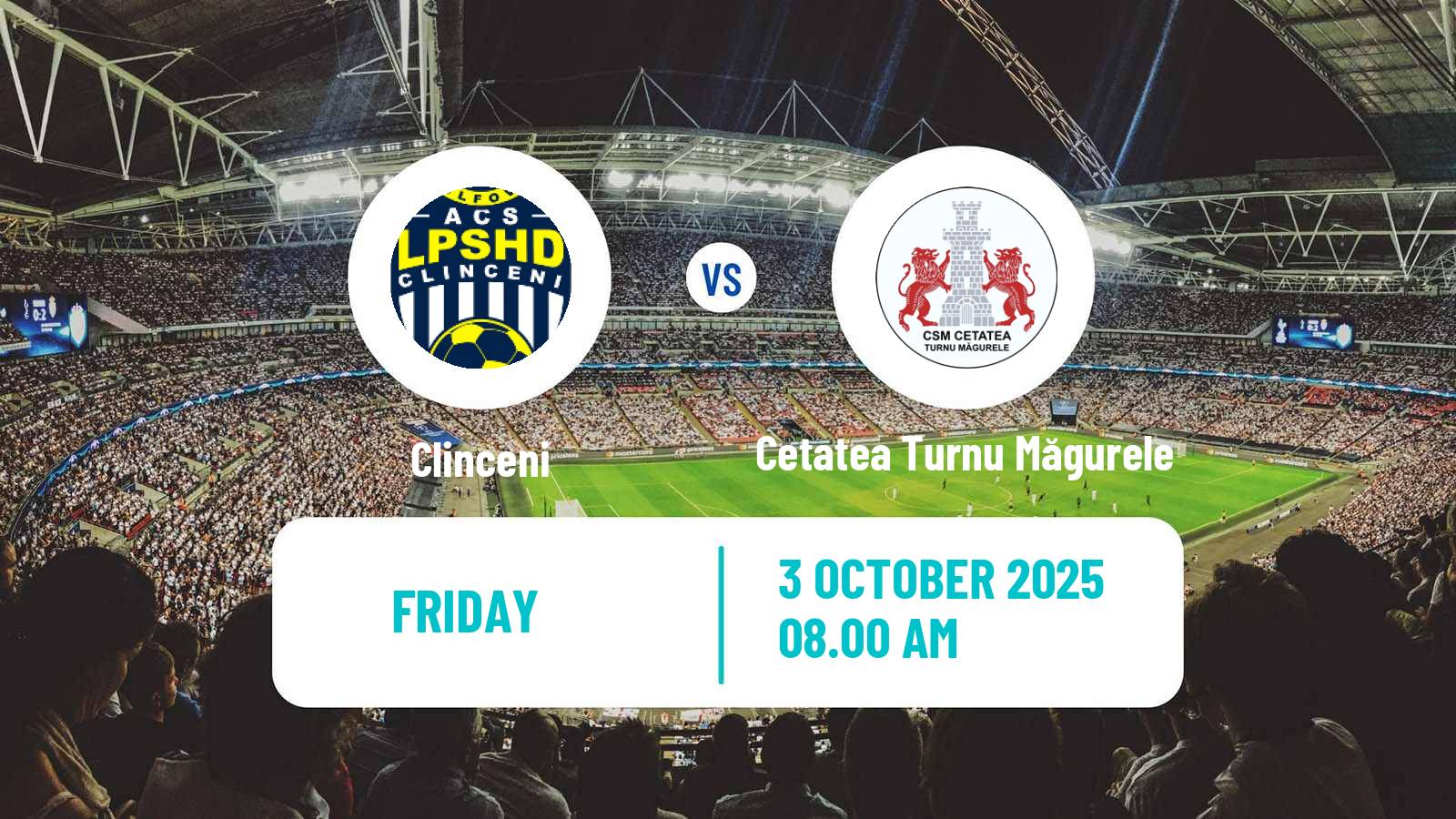 Soccer Romanian Liga 3 - Seria 5 Clinceni - Cetatea Turnu Măgurele