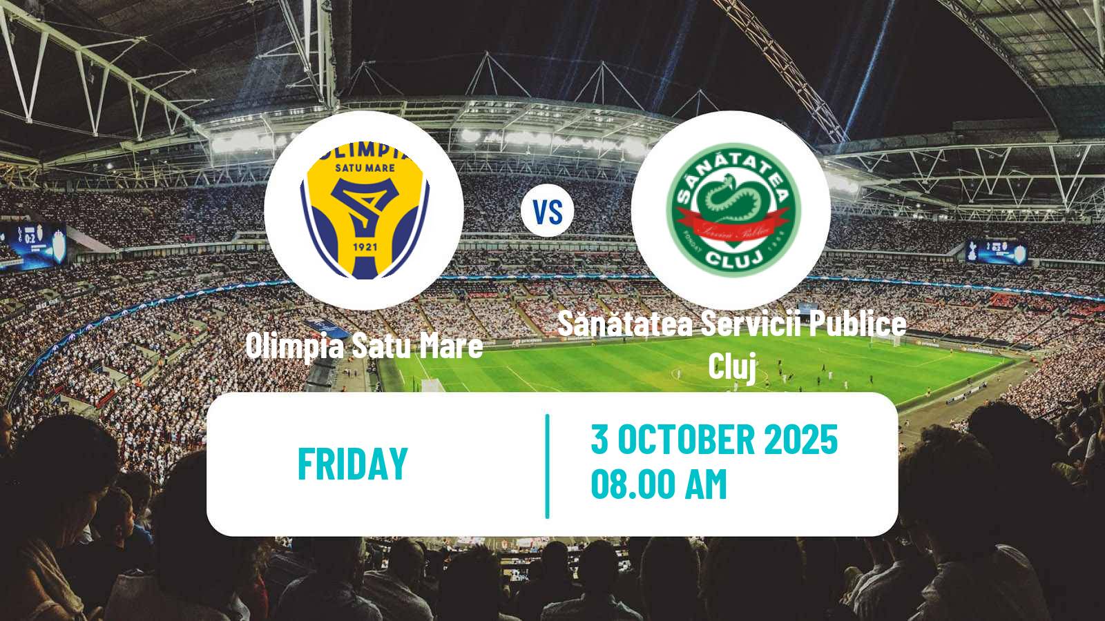 Soccer Romanian Liga 3 - Seria 8 Olimpia Satu Mare - Sănătatea Servicii Publice Cluj