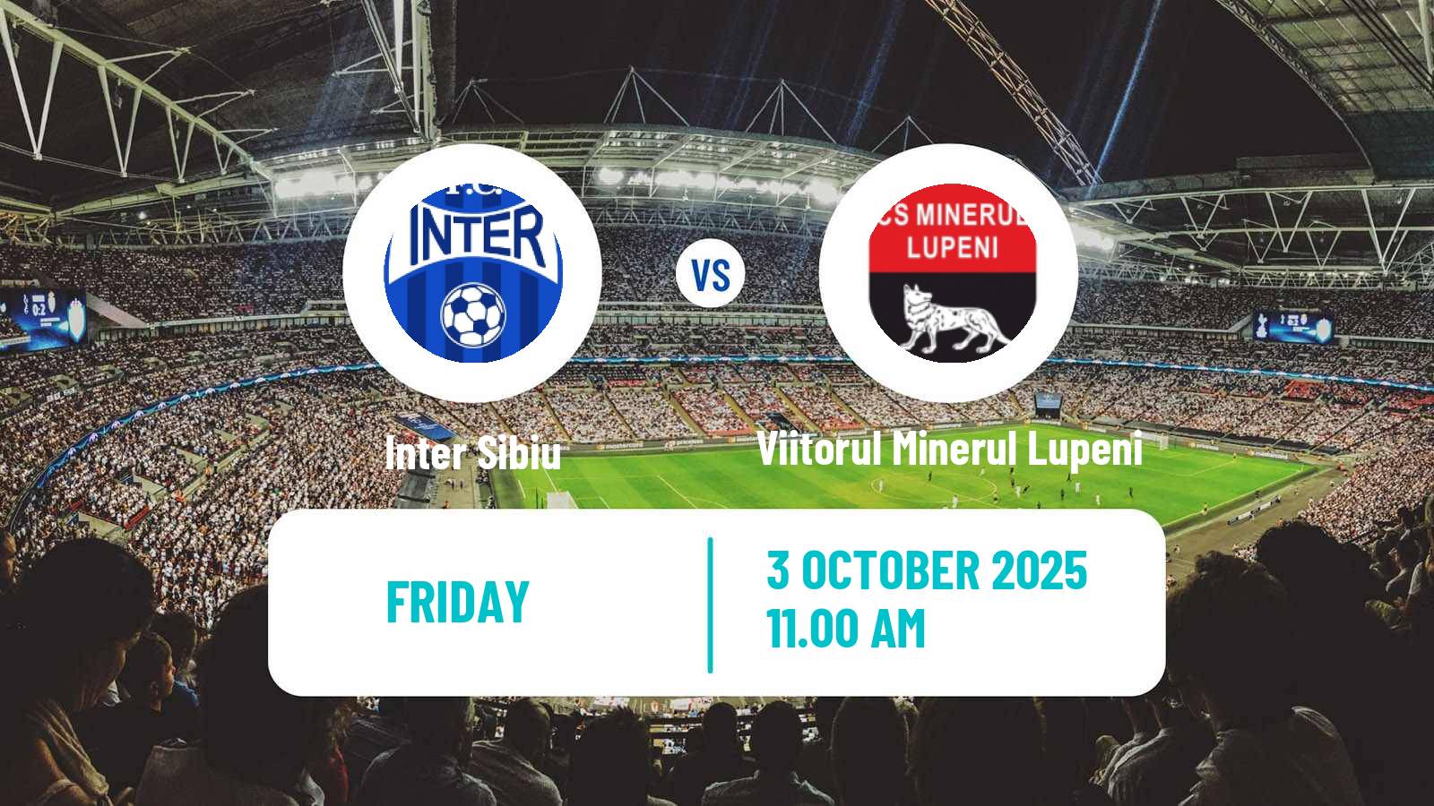 Soccer Romanian Liga 3 - Seria 6 Inter Sibiu - Viitorul Minerul Lupeni
