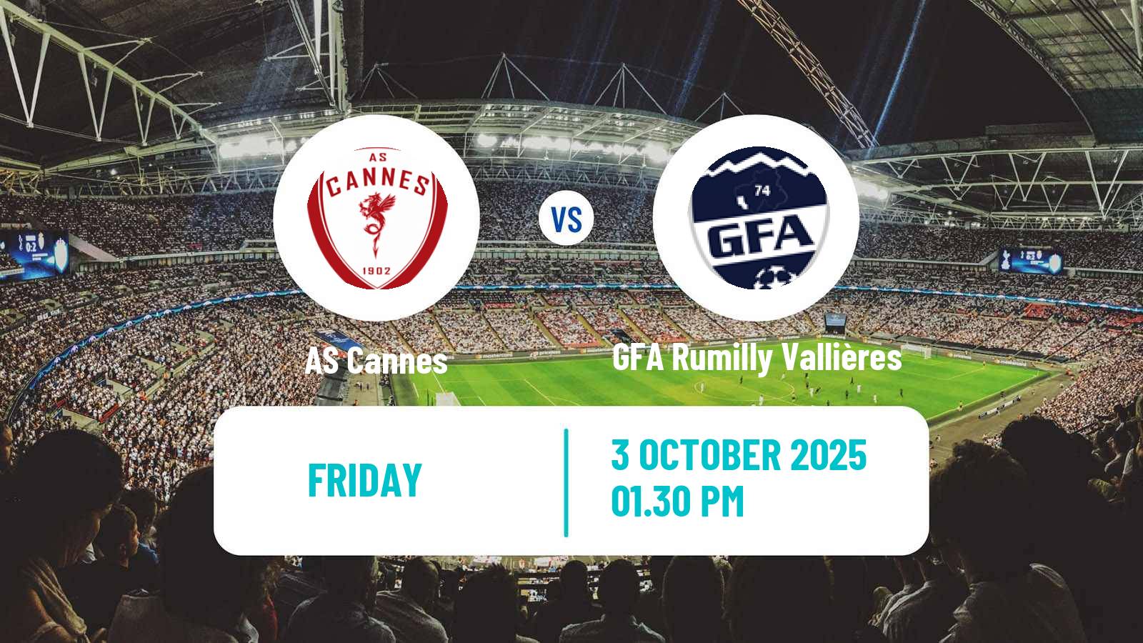 Soccer French National 2 - Group C Cannes - GFA Rumilly Vallières