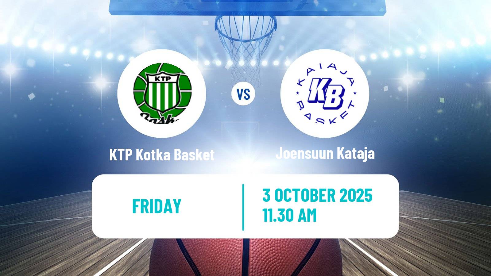 Basketball Finnish Korisliiga KTP Kotka Basket - Joensuun Kataja