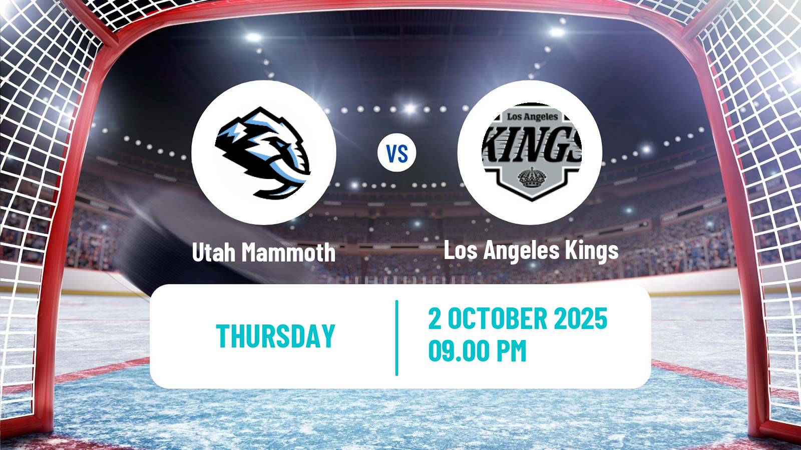 Hockey NHL Utah Mammoth - Los Angeles Kings