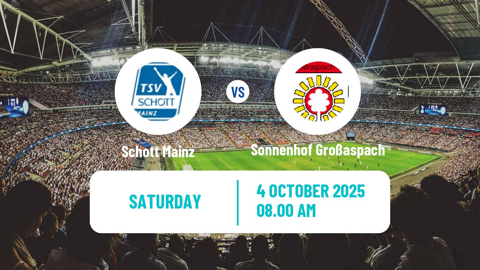 Soccer German Regionalliga Sudwest Schott Mainz - Sonnenhof Großaspach