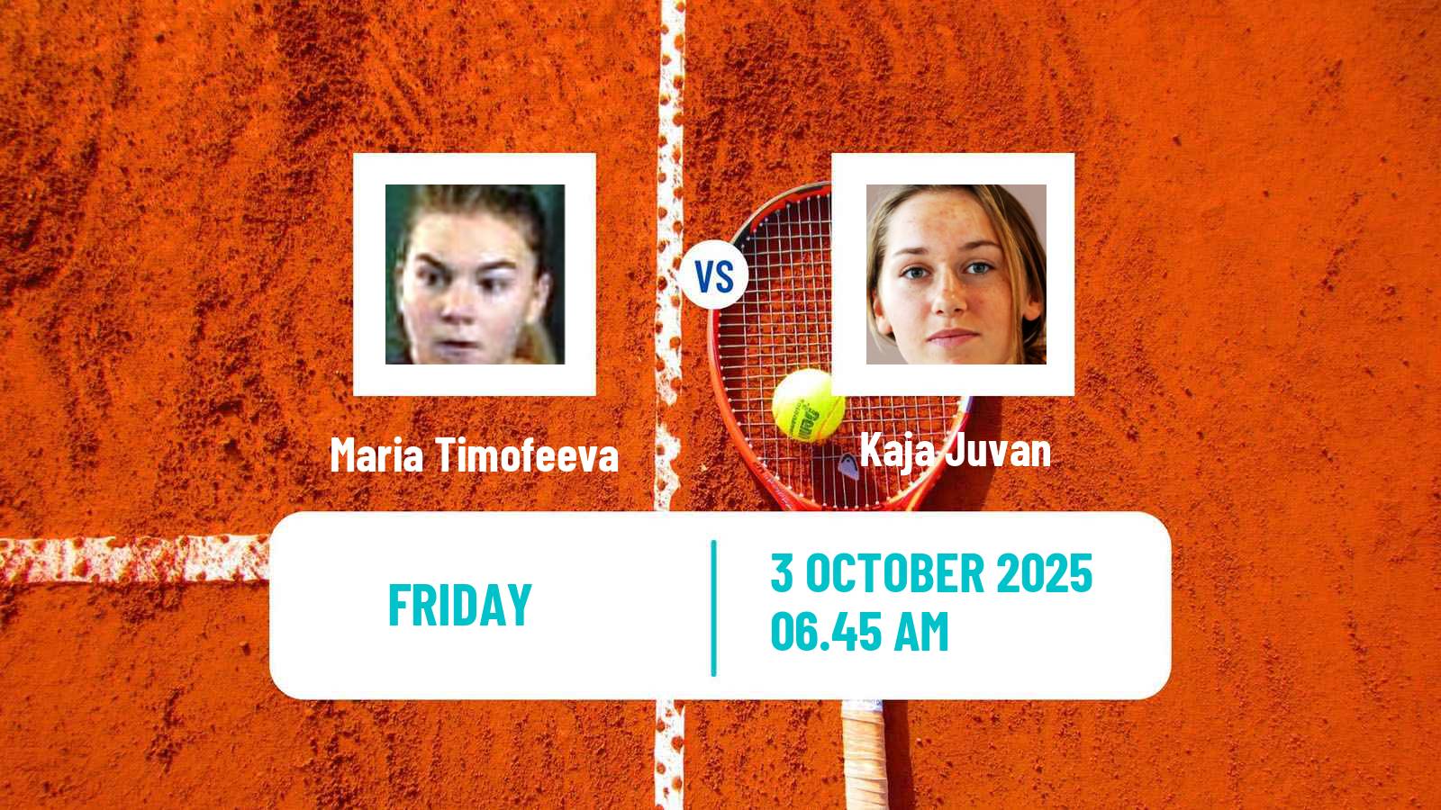 Tennis Samsun Challenger Women Maria Timofeeva - Kaja Juvan