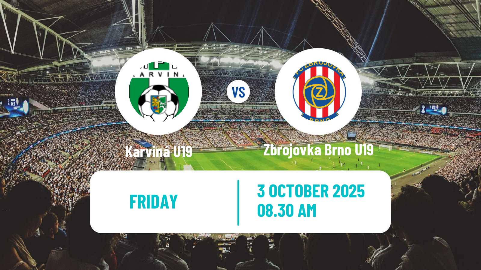 Soccer Czech U19 League Karviná U19 - Zbrojovka Brno U19