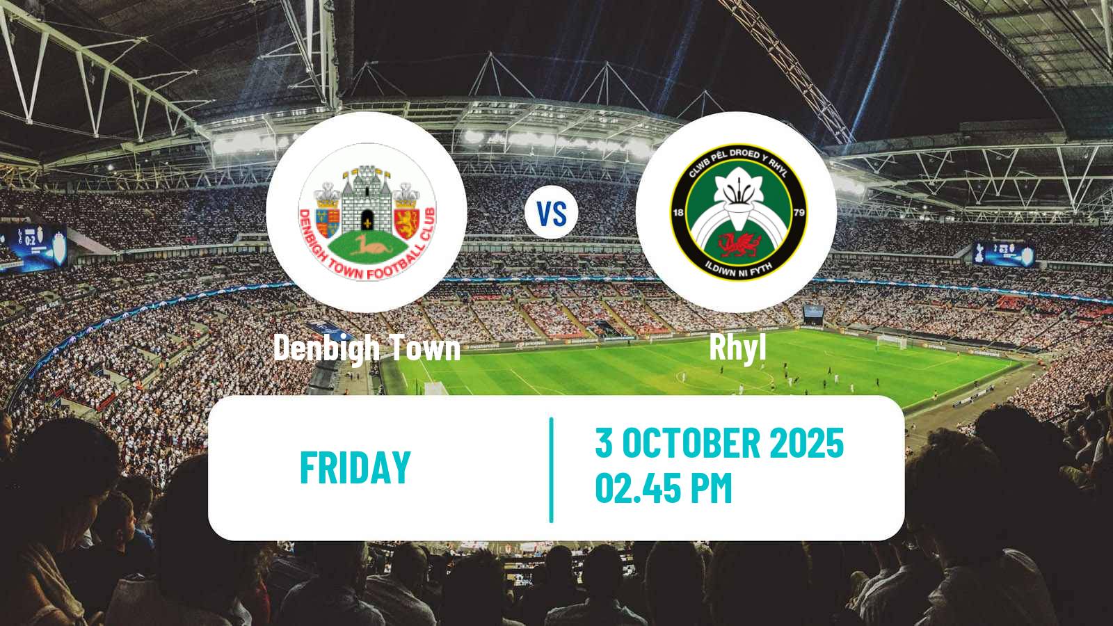 Soccer Welsh Cymru North Denbigh Town - Rhyl
