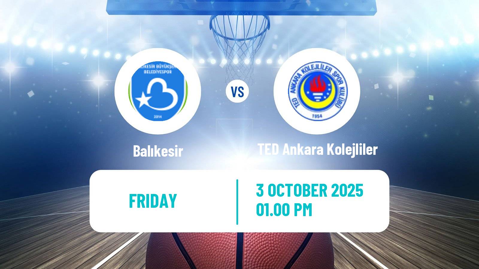 Basketball Turkish TBL Balıkesir - TED Ankara Kolejliler