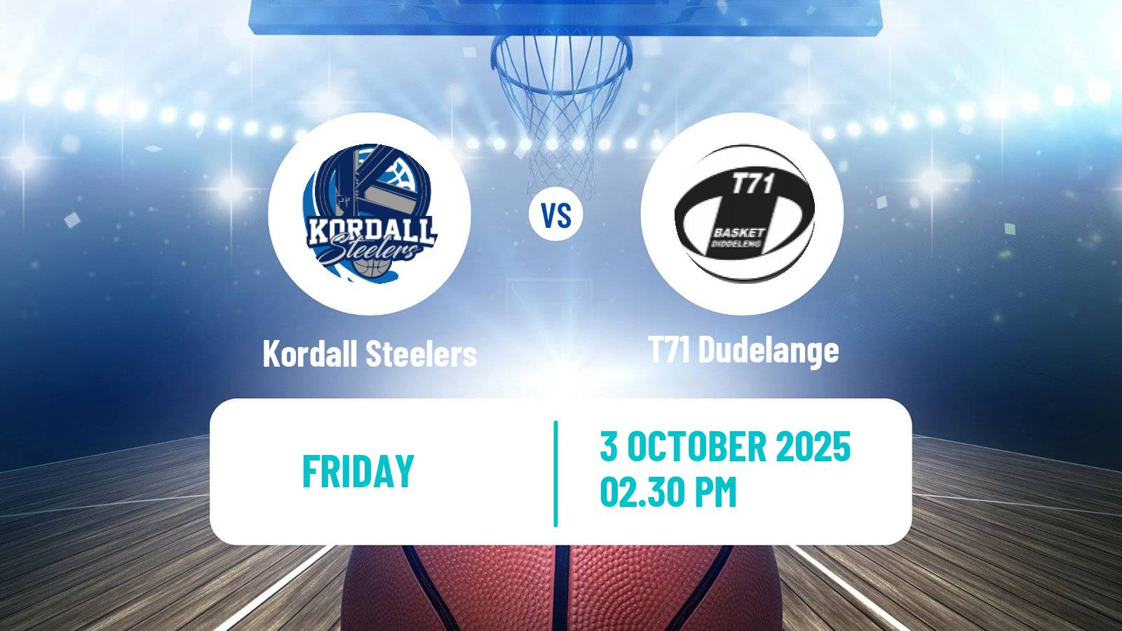 Basketball Luxembourg LBBL Basketball Kordall Steelers - T71 Dudelange