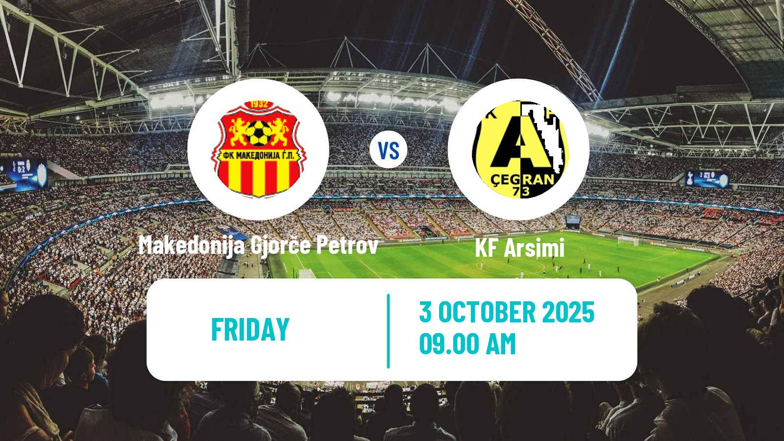 Soccer North Macedonian 1 MFL Makedonija Gjorče Petrov - Arsimi