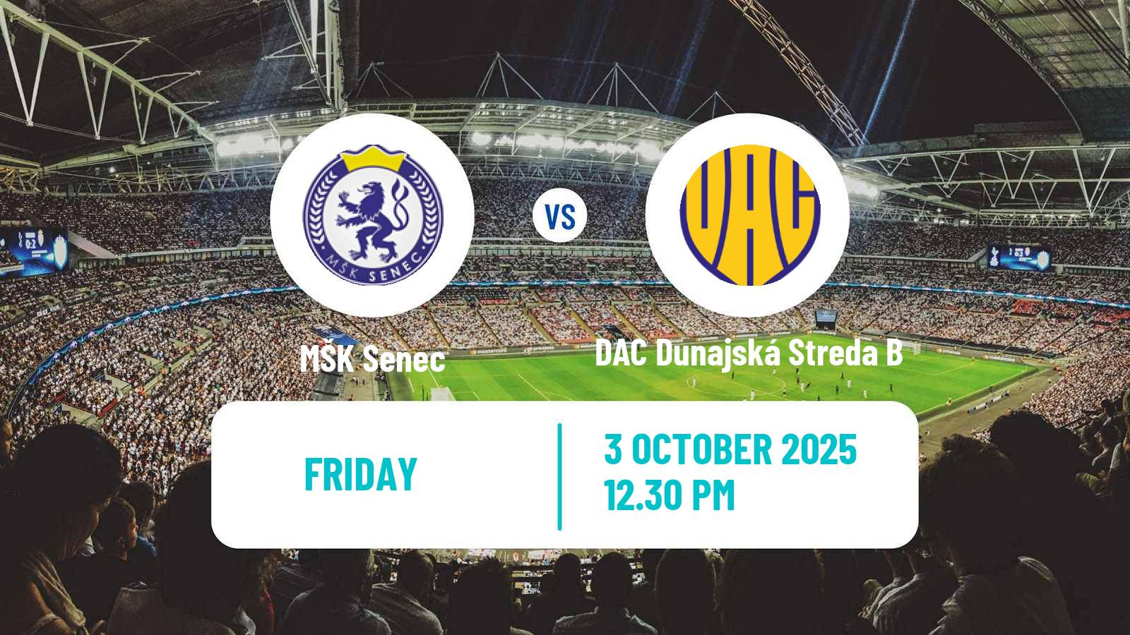 Soccer Slovak 3 Liga West MŠK Senec - DAC Dunajská Streda B
