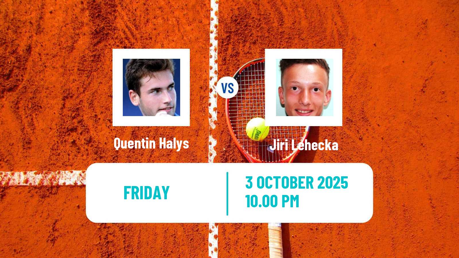 Tennis ATP Shanghai Quentin Halys - Jiri Lehecka