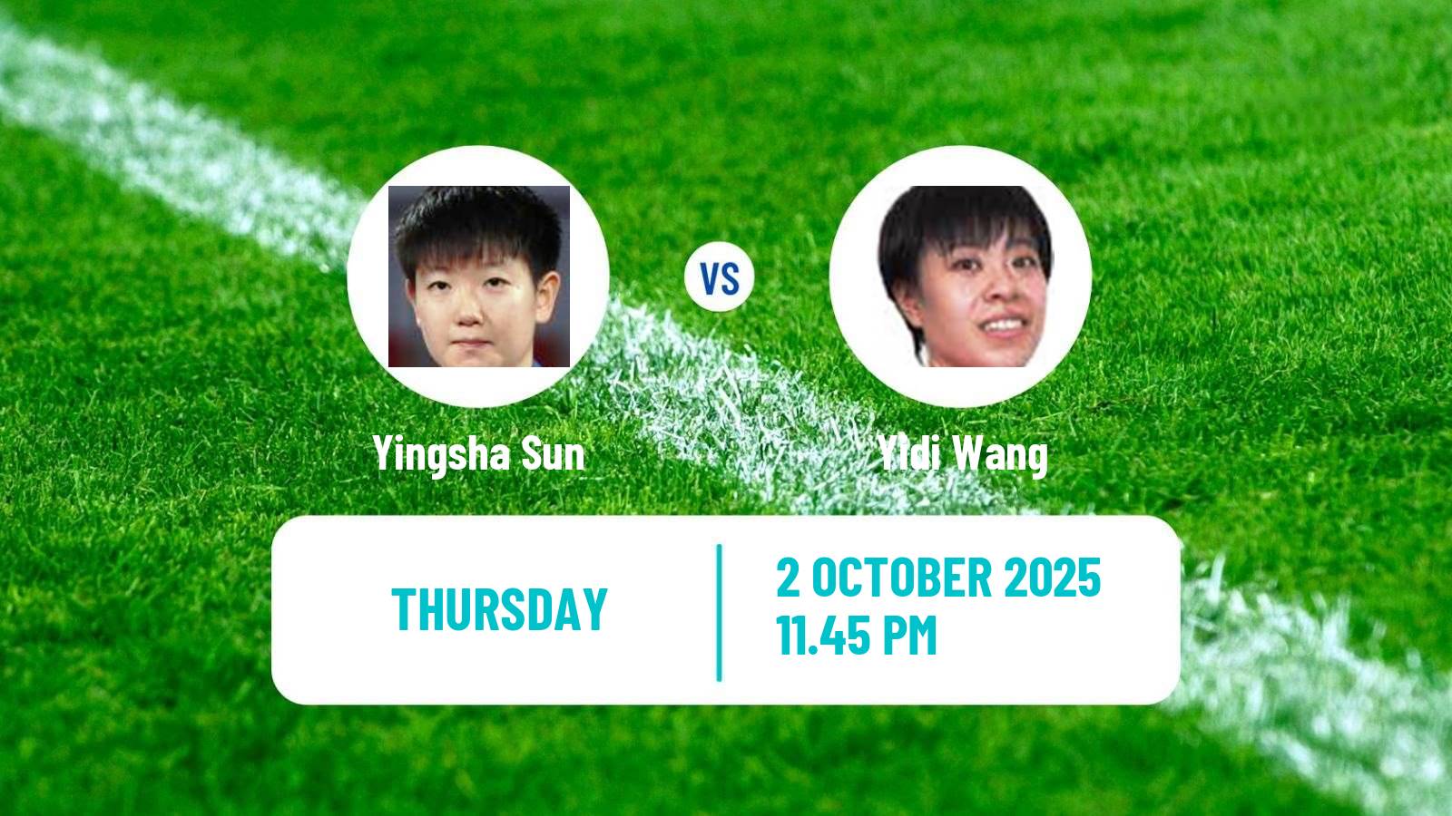 Table tennis China Smash Women Yingsha Sun - Yidi Wang