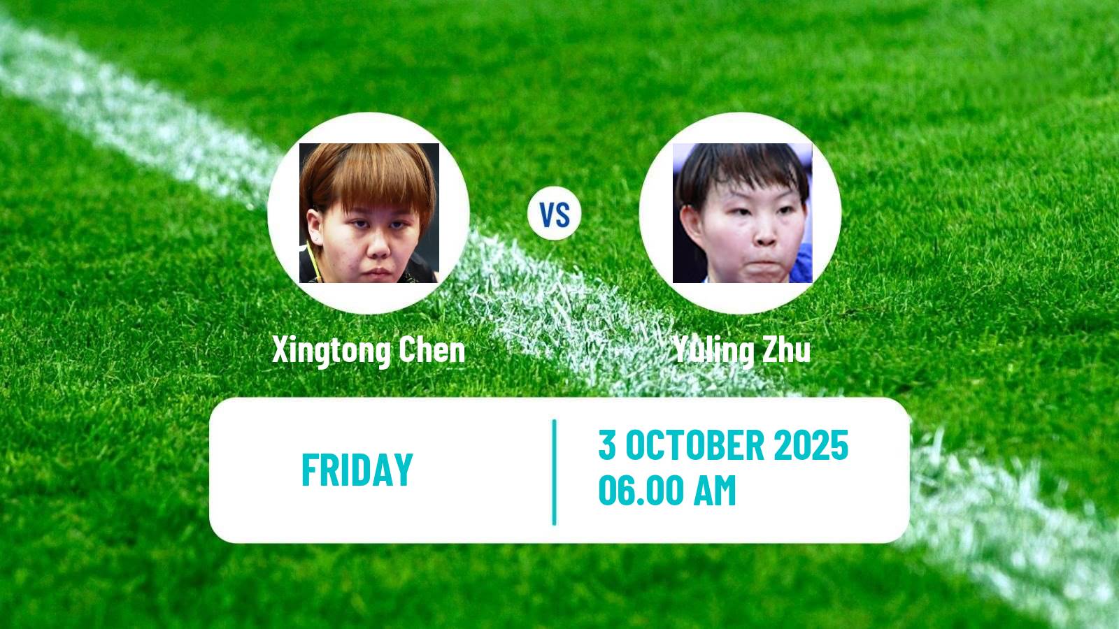 Table tennis China Smash Women Xingtong Chen - Yuling Zhu