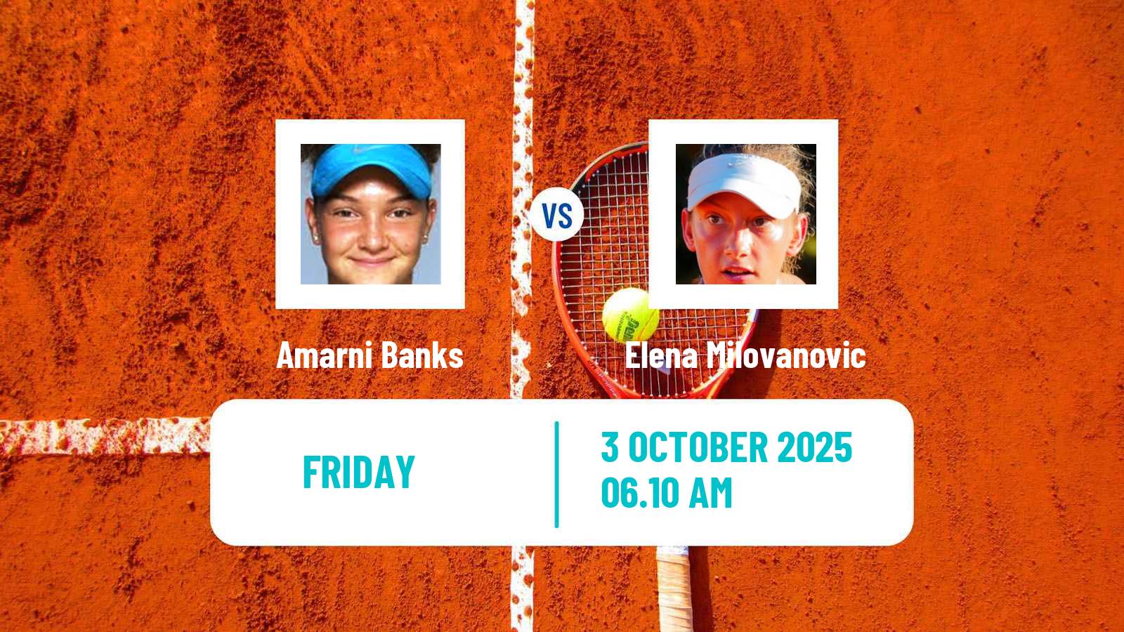 Tennis ITF W35 Monastir 6 Women Amarni Banks - Elena Milovanovic