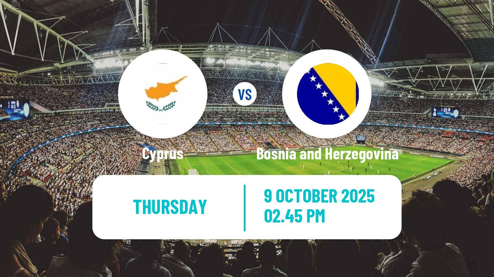 Soccer FIFA World Cup Cyprus - Bosnia and Herzegovina