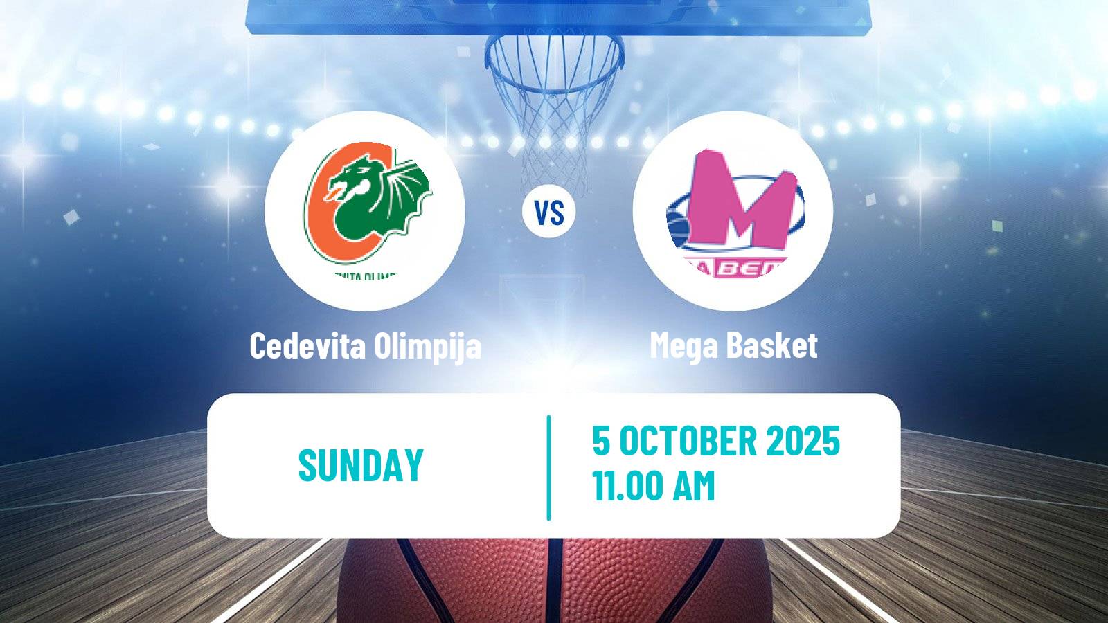 Basketball Adriatic League Cedevita Olimpija - Mega Basket
