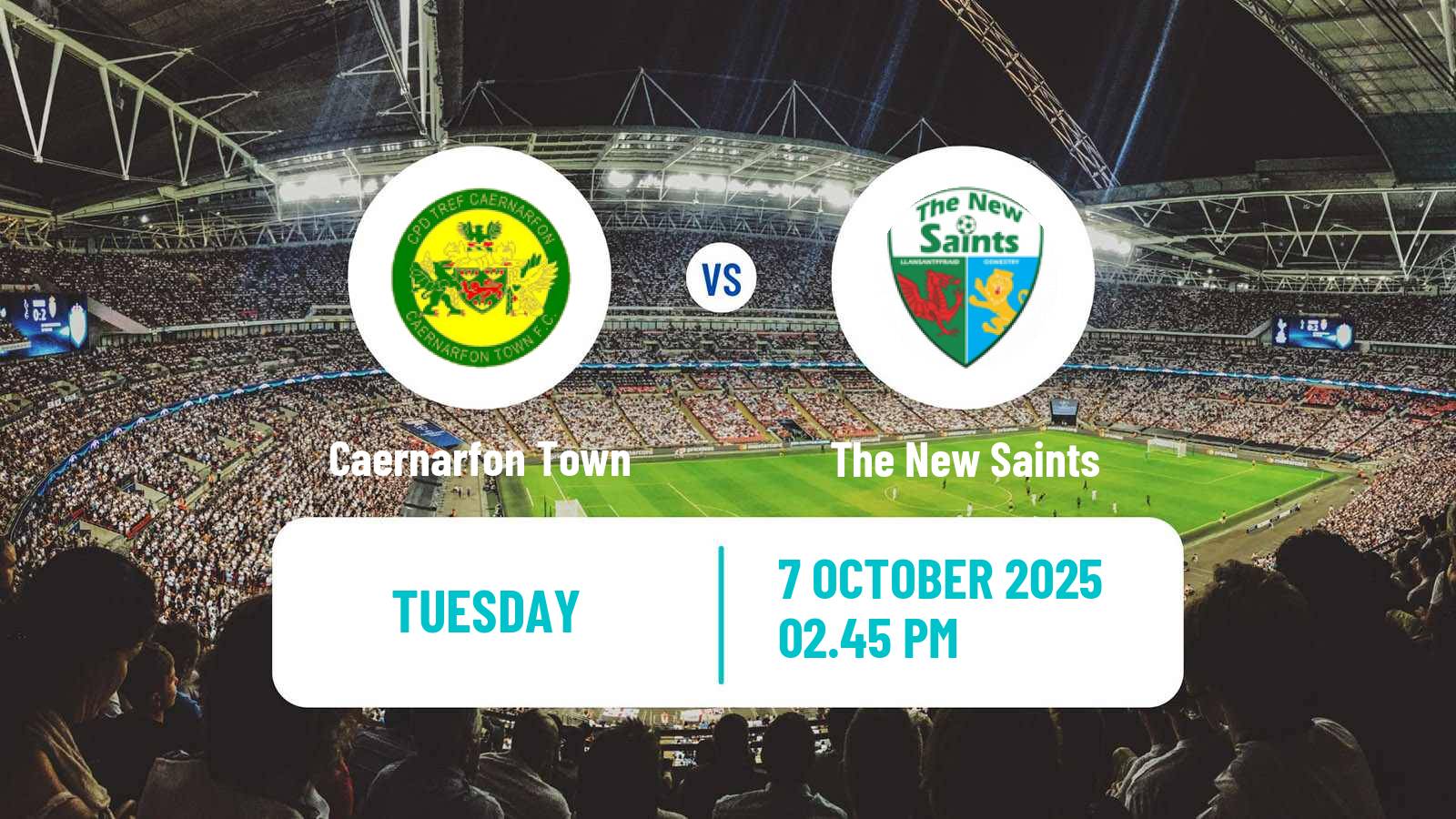 Soccer Welsh Cymru Premier Caernarfon Town - The New Saints