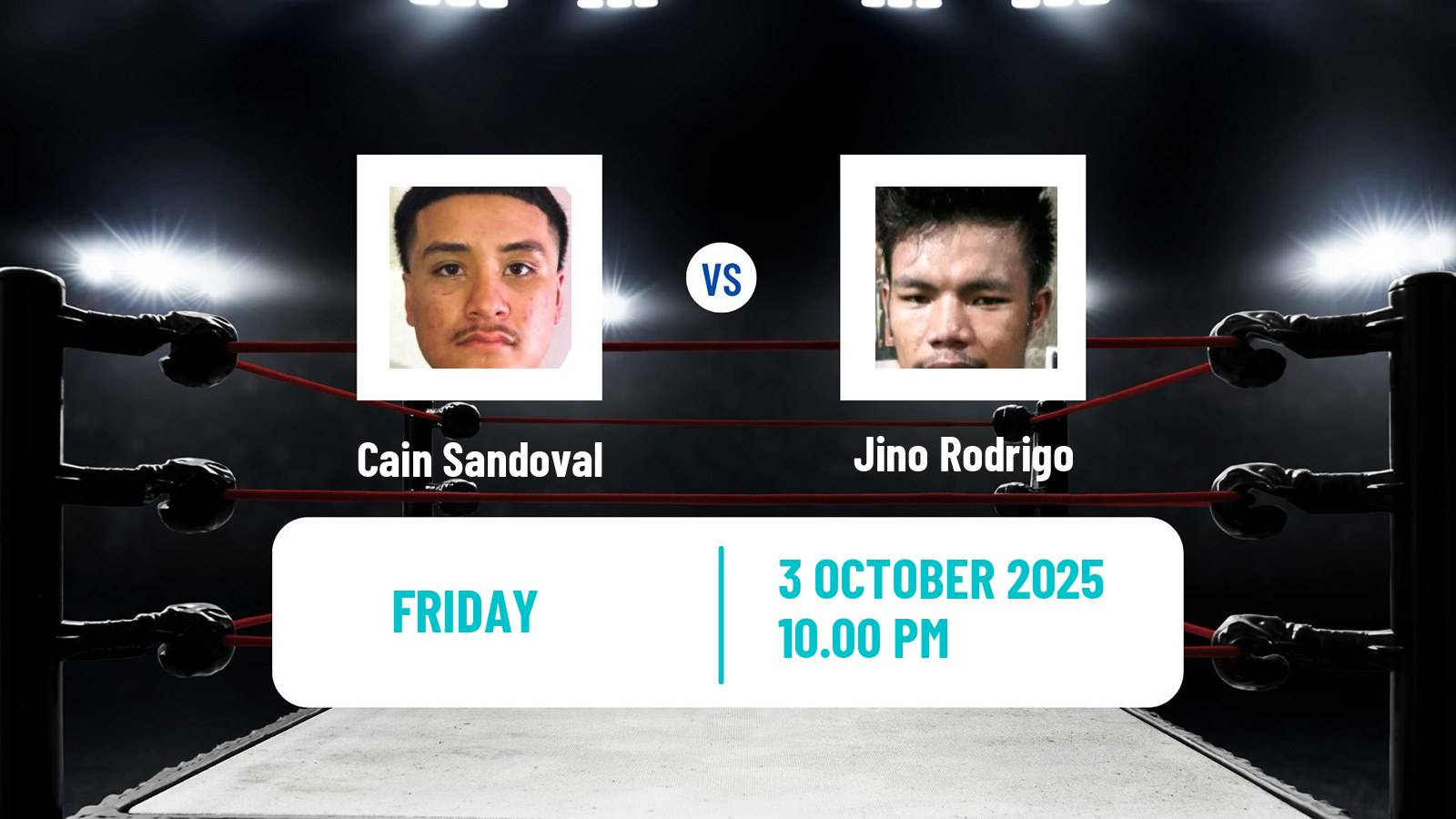 Boxing Super Lightweight Others Matches Men Cain Sandoval - Jino Rodrigo