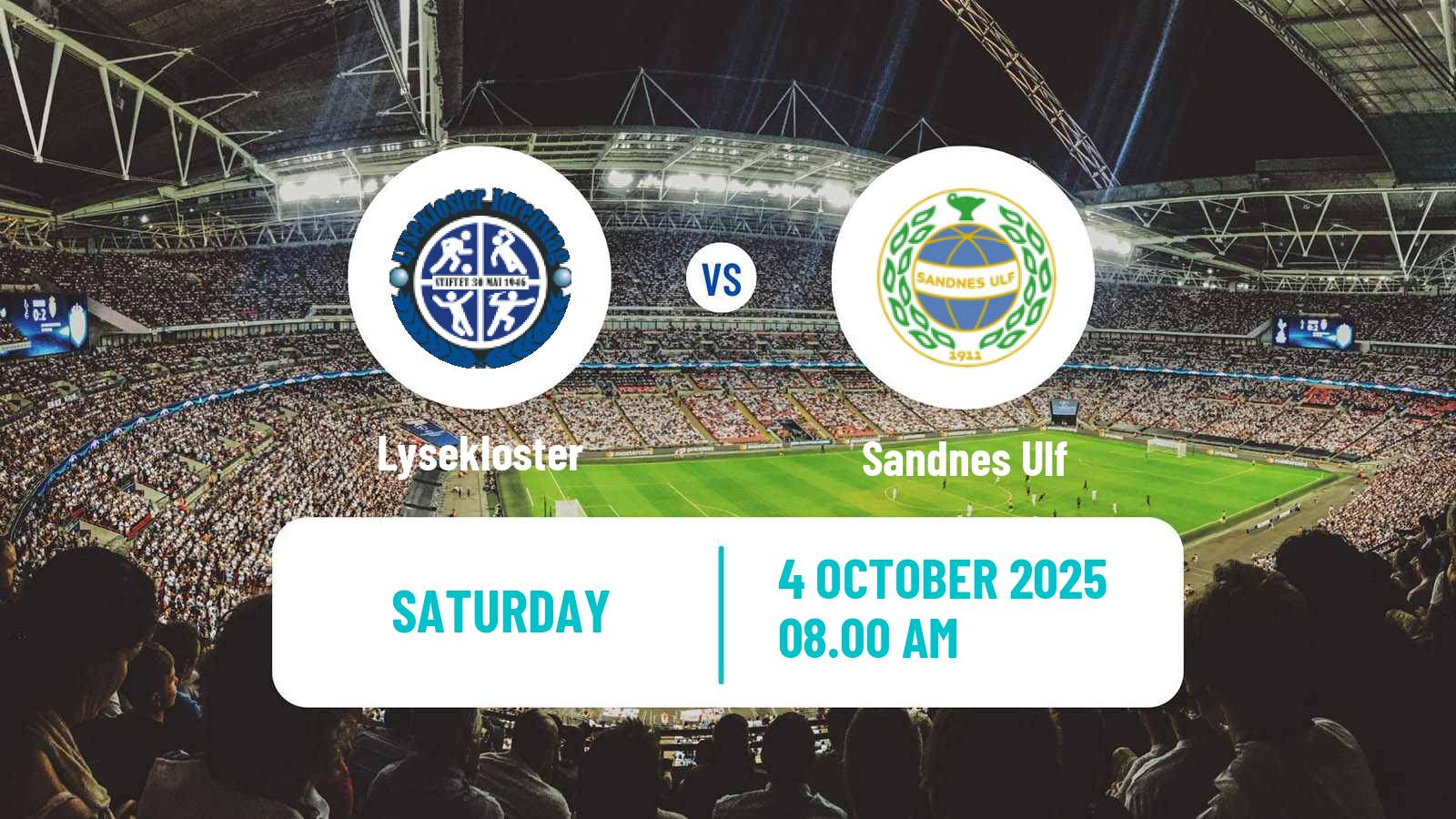Soccer Norwegian Division 2 - Group 1 Lysekloster - Sandnes Ulf
