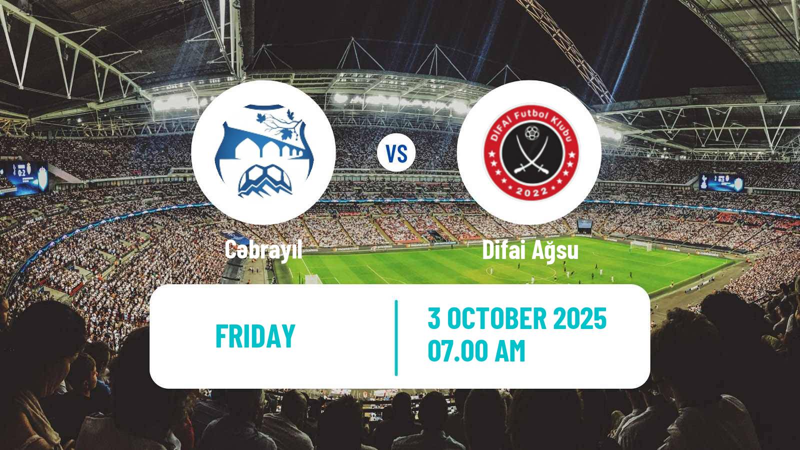 Soccer Azerbaijan First Division Cəbrayıl - Difai Ağsu