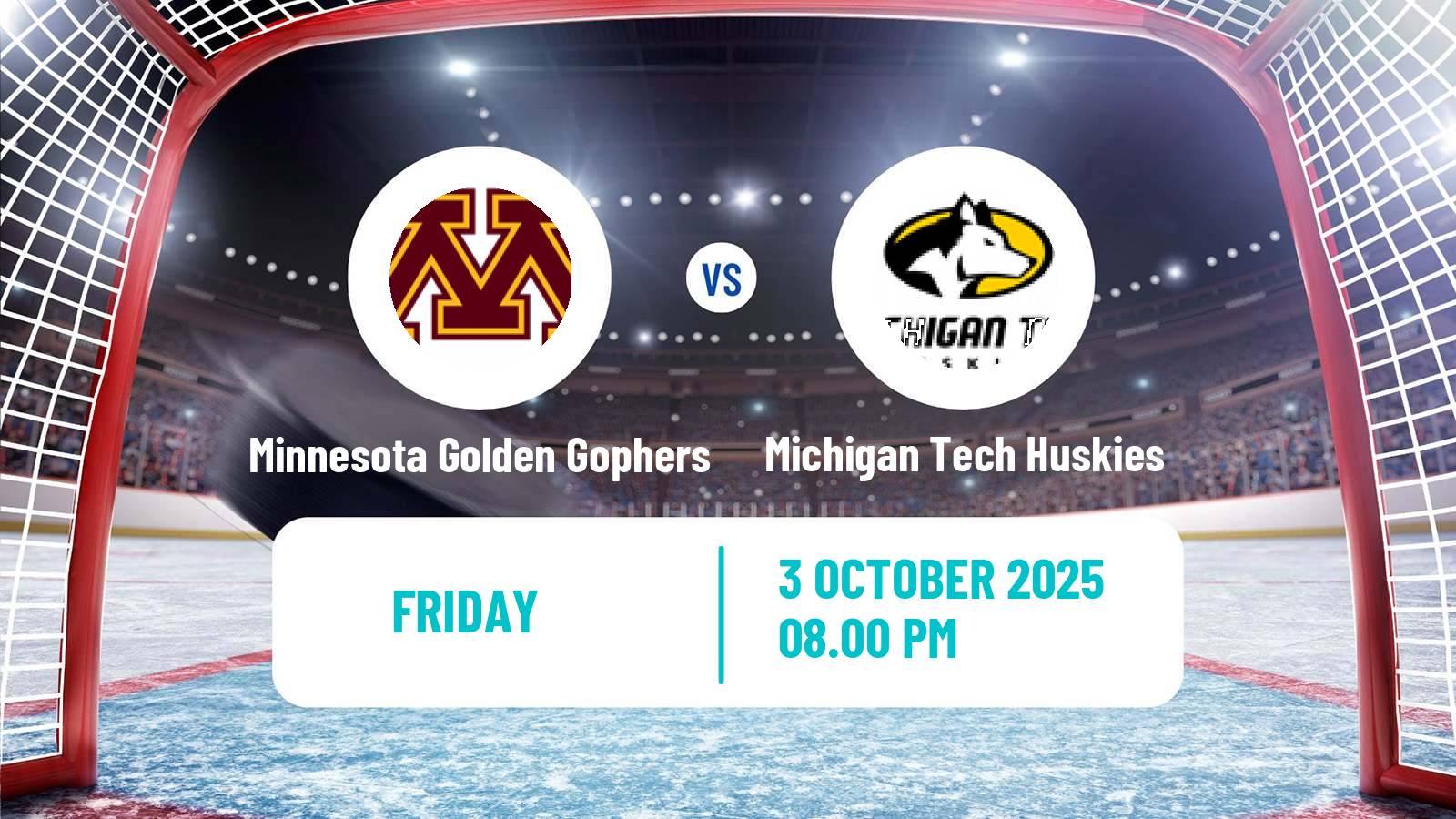 Hockey NCAA Hockey Minnesota Golden Gophers - Michigan Tech Huskies