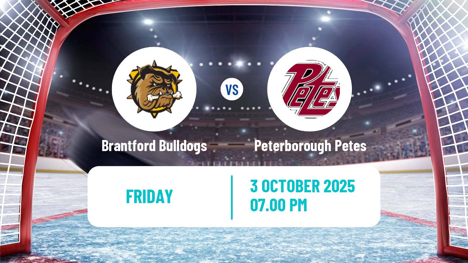 Hockey OHL Brantford Bulldogs - Peterborough Petes