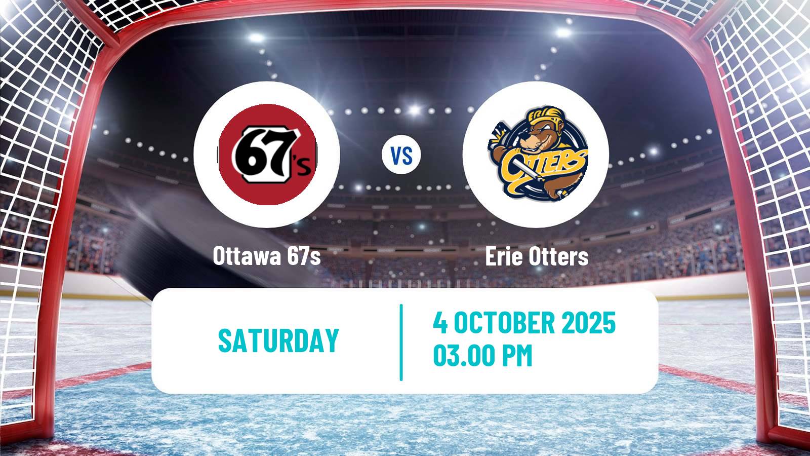 Hockey OHL Ottawa 67s - Erie Otters