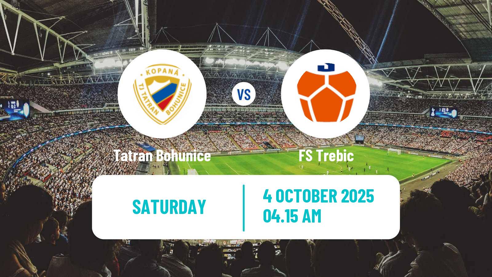 Soccer Czech Division D Tatran Bohunice - FS Trebic