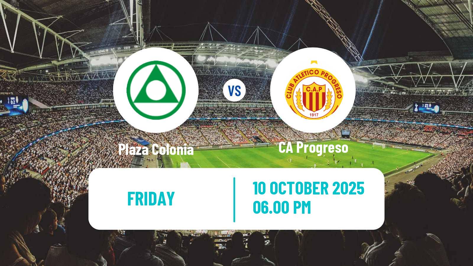 Soccer Uruguayan Primera Division Plaza Colonia - Progreso