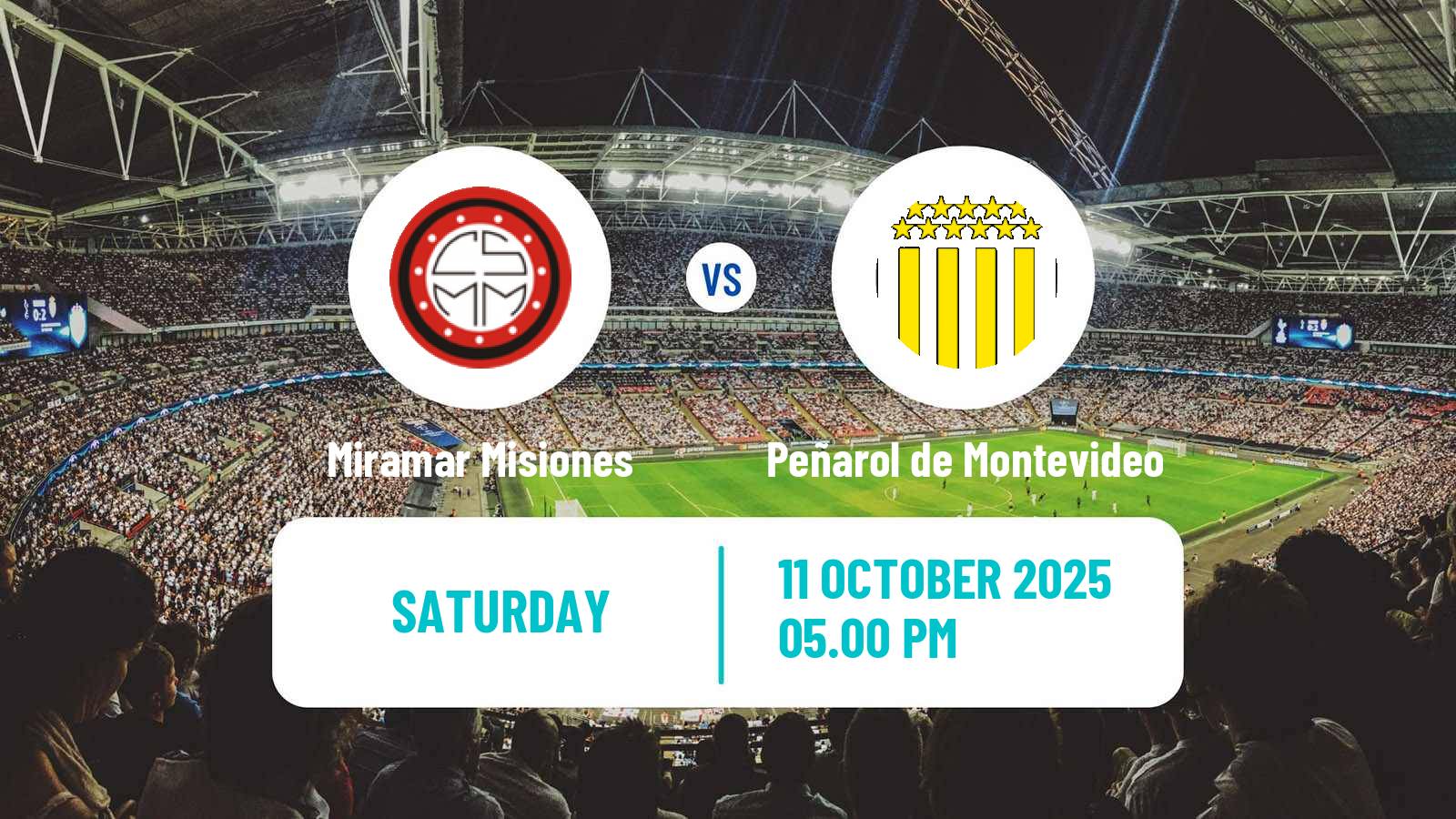 Soccer Uruguayan Primera Division Miramar Misiones - Peñarol de Montevideo