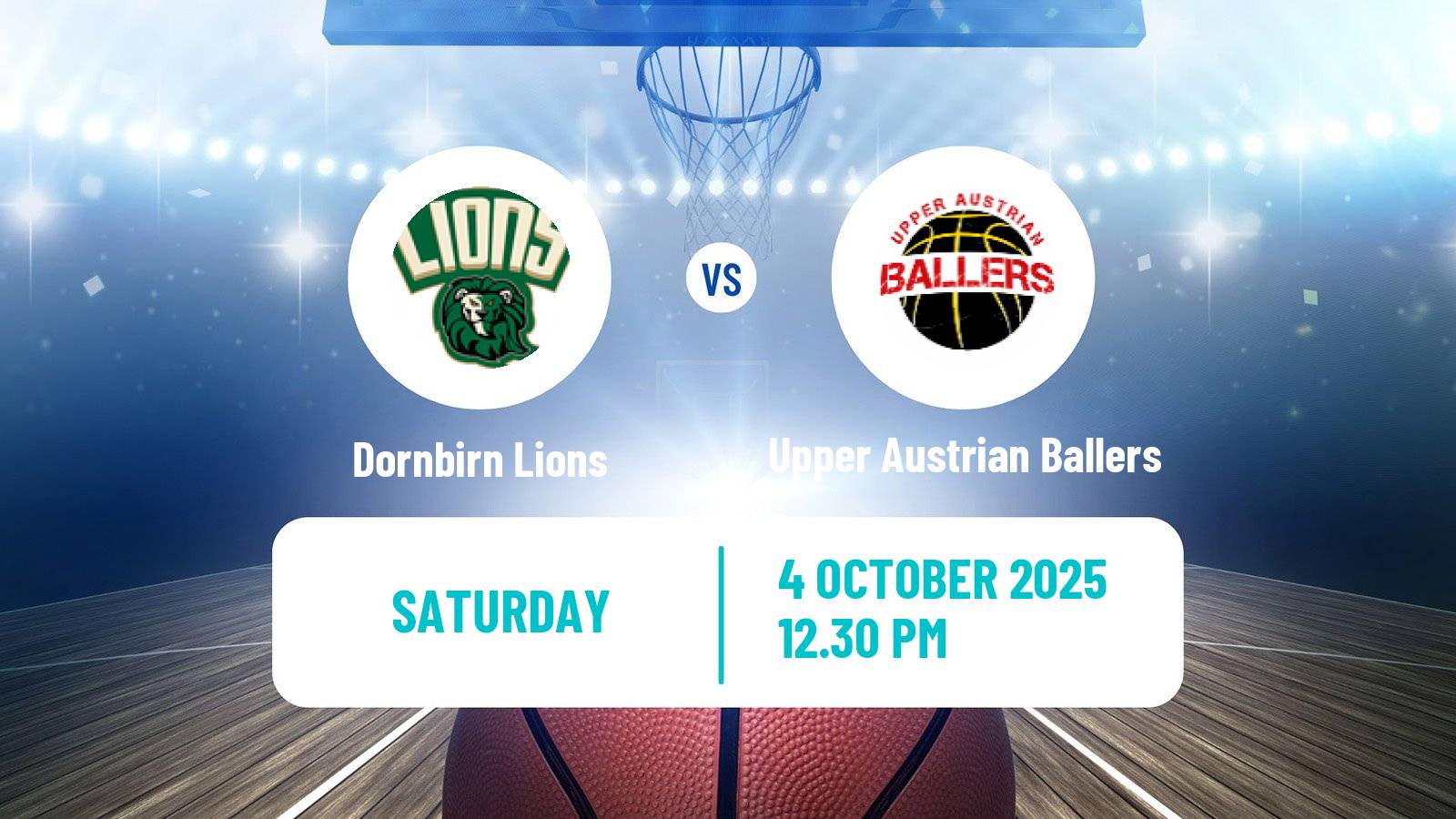 Basketball Austrian Zweite Liga Basketball Dornbirn Lions - Upper Austrian Ballers