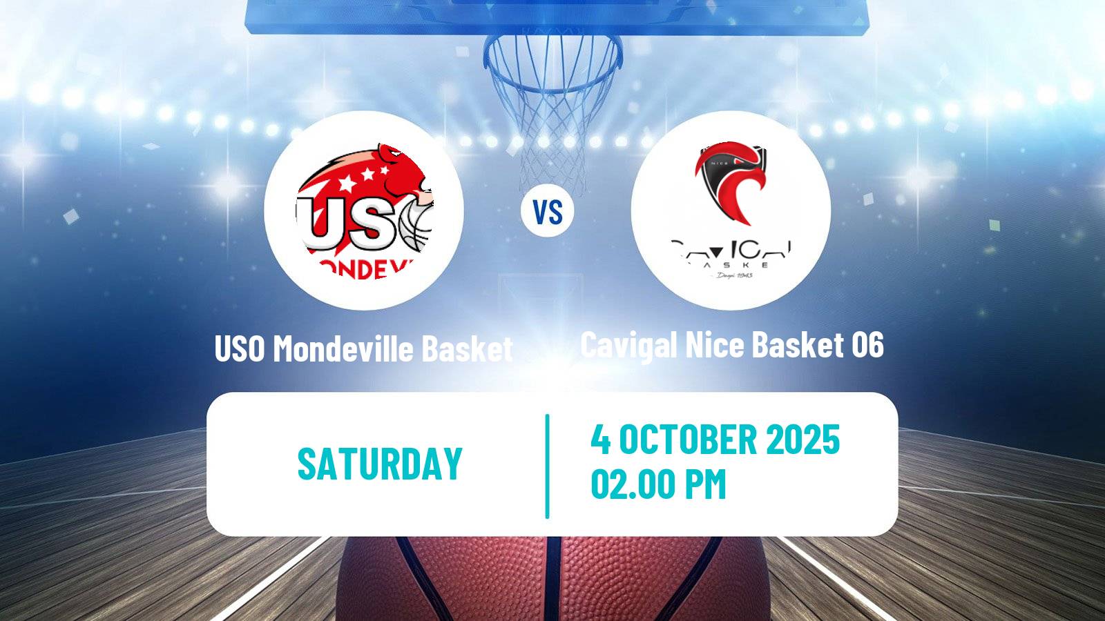 Basketball French Ligue 2 Basketball Women USO Mondeville Basket - Cavigal Nice Basket 06