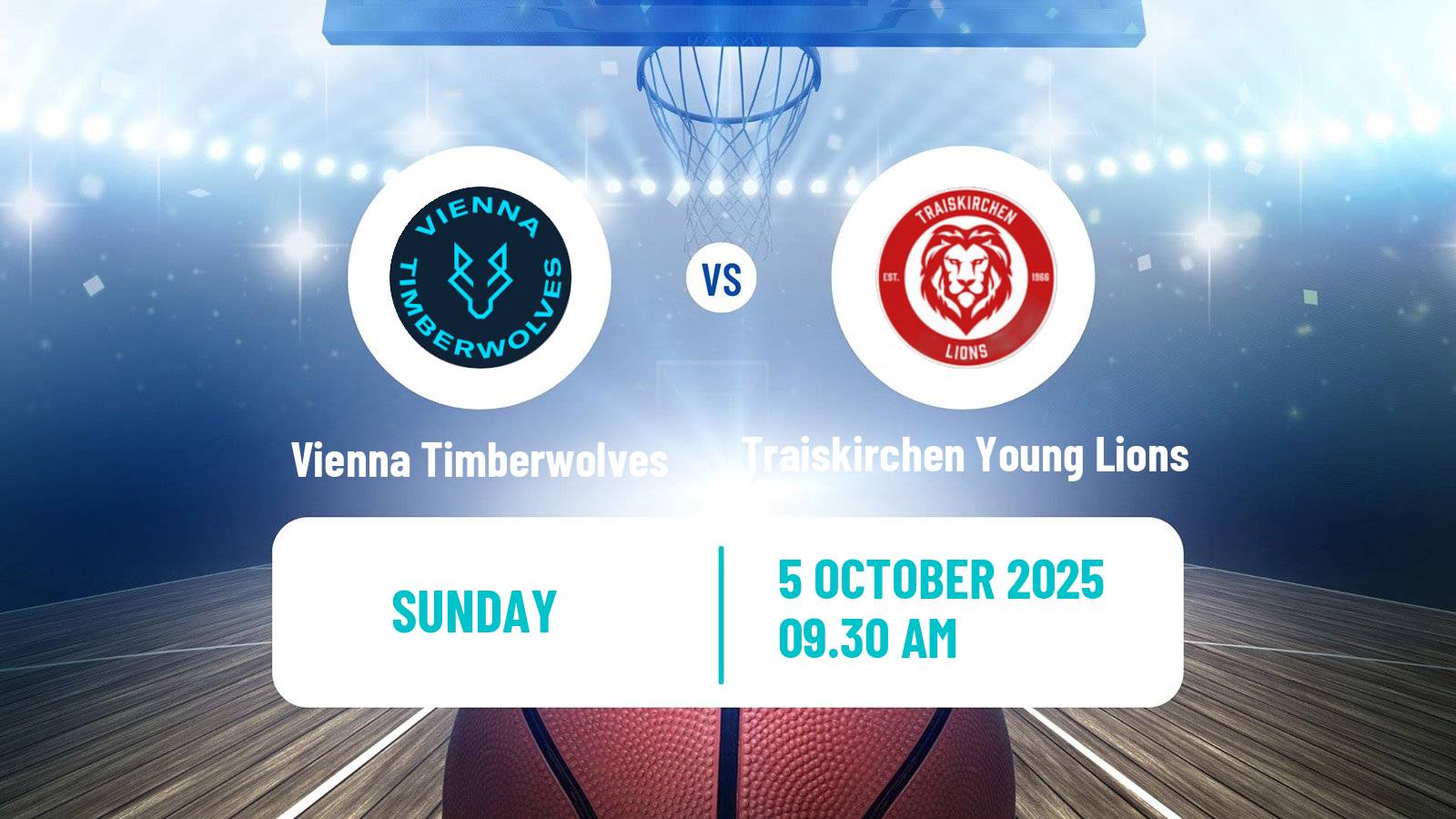 Basketball Austrian Zweite Liga Basketball Vienna Timberwolves - Traiskirchen Young Lions