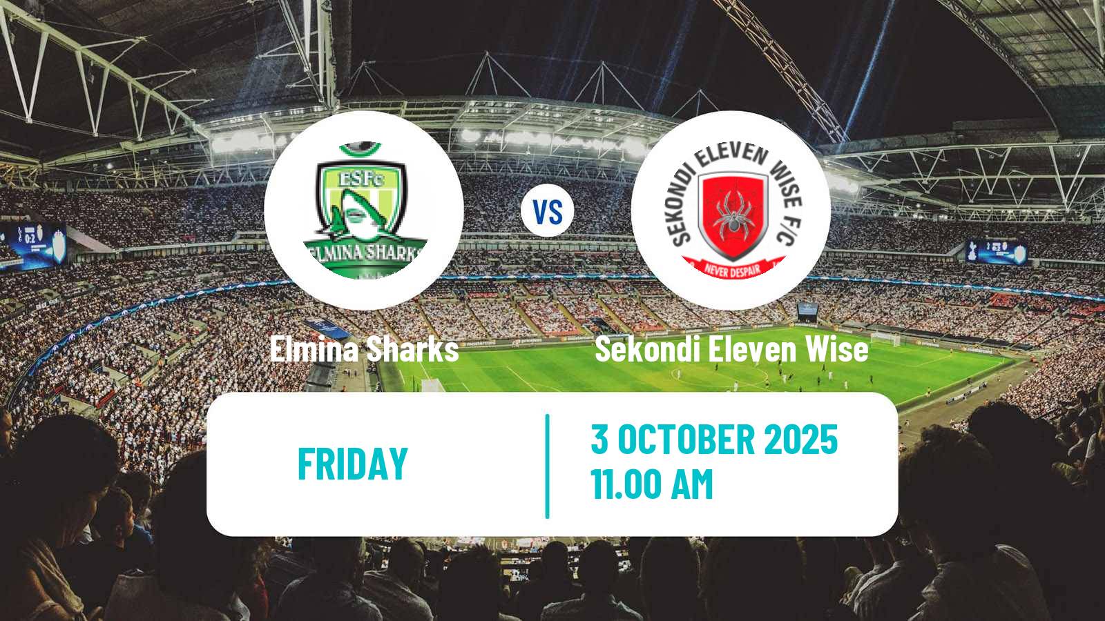 Soccer Ghanaian Division One League Elmina Sharks - Sekondi Eleven Wise