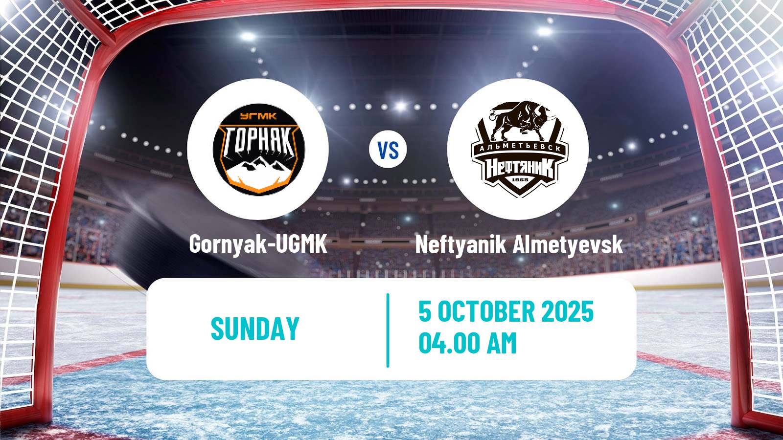 Hockey VHL Gornyak-UGMK - Neftyanik Almetyevsk