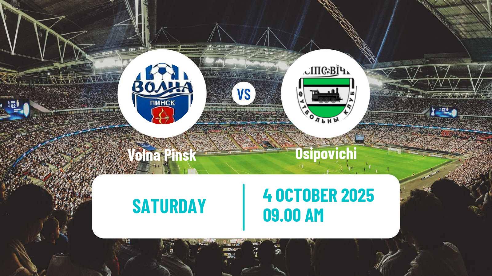 Soccer Belarusian Pershaya Liga Volna Pinsk - Osipovichi