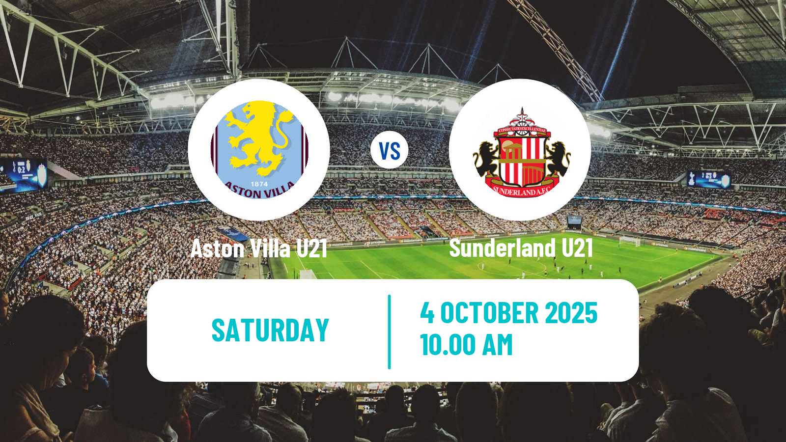 Soccer English Premier League 2 Aston Villa U21 - Sunderland U21