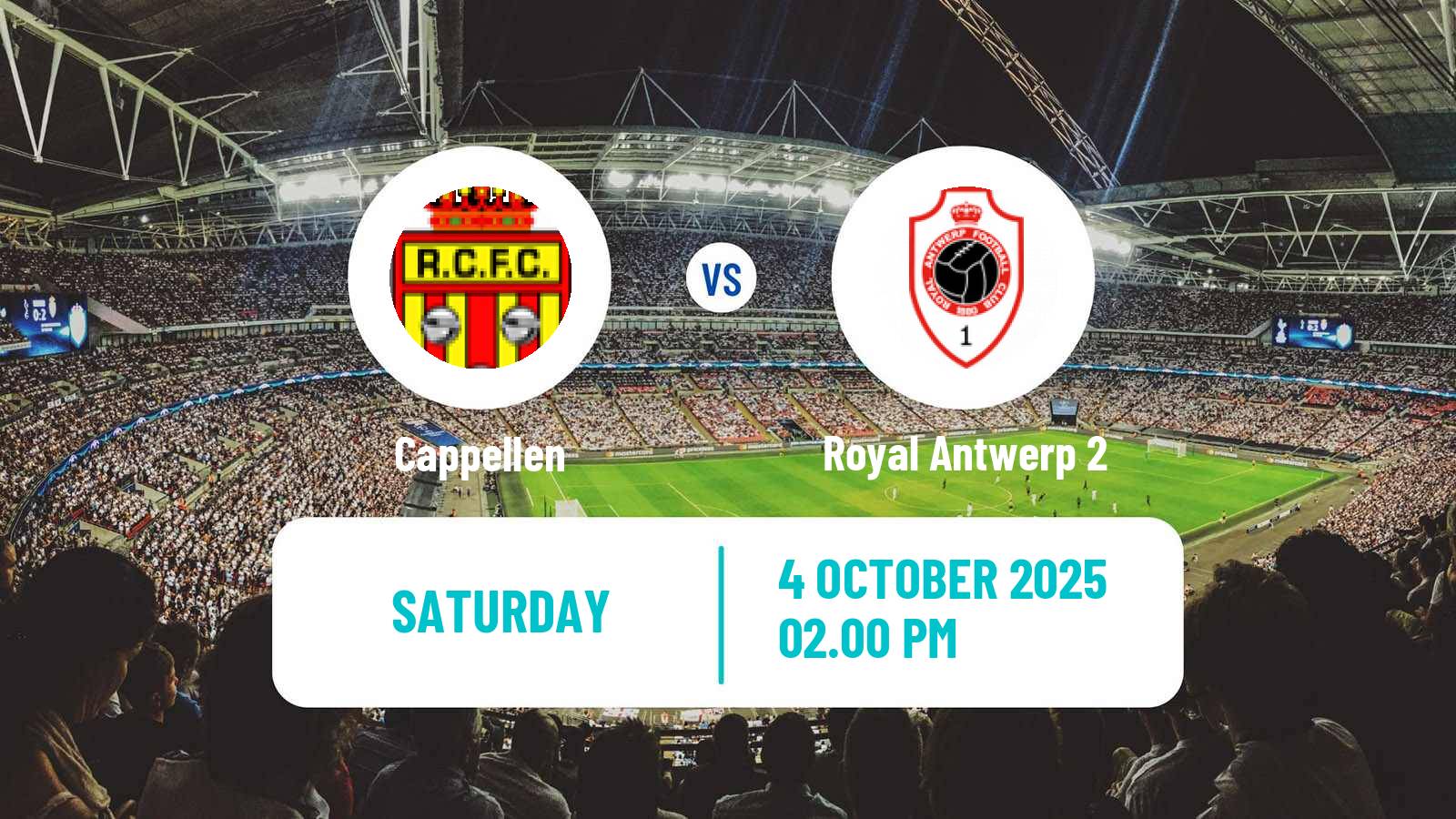 Soccer Belgian Second Amateur Division Group B Cappellen - Royal Antwerp 2