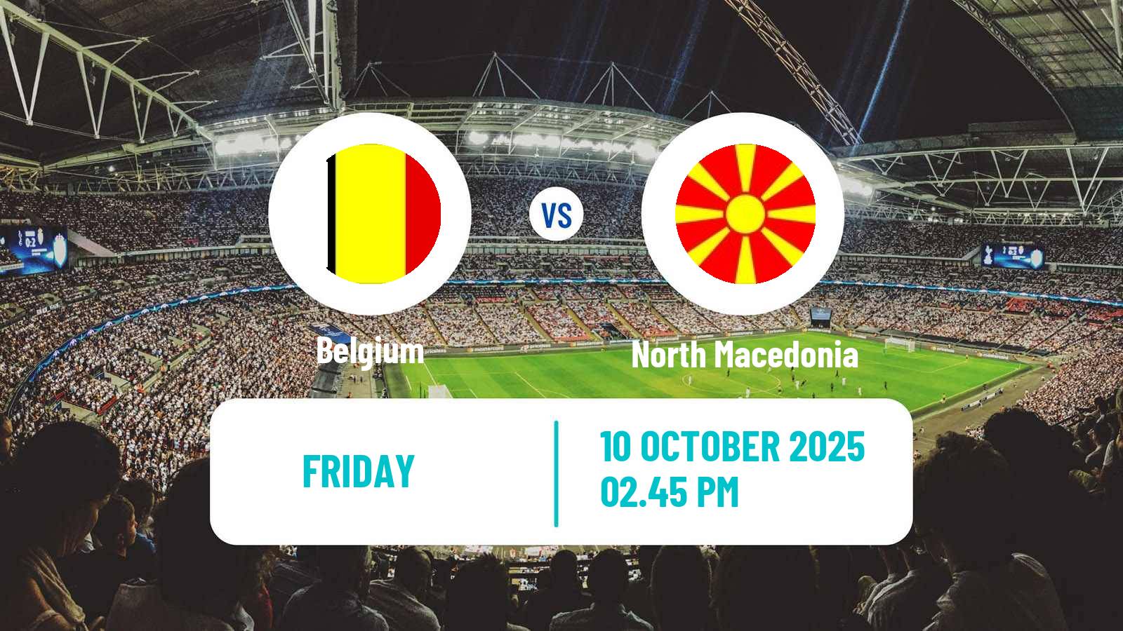 Soccer FIFA World Cup Belgium - North Macedonia