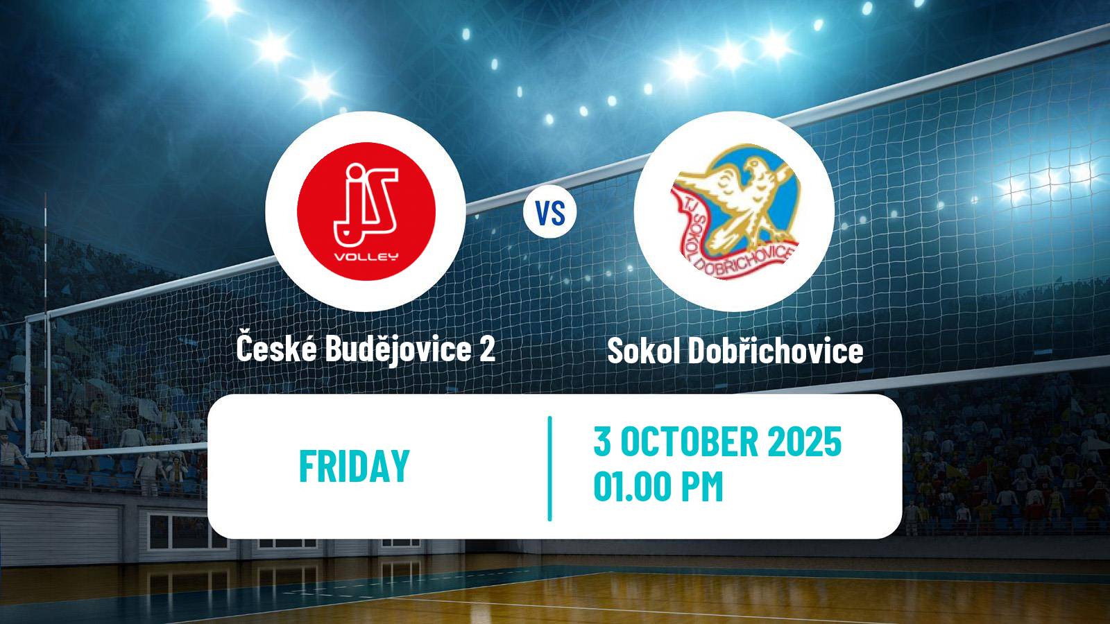 Volleyball Czech 1 Liga Volleyball České Budějovice 2 - Sokol Dobřichovice