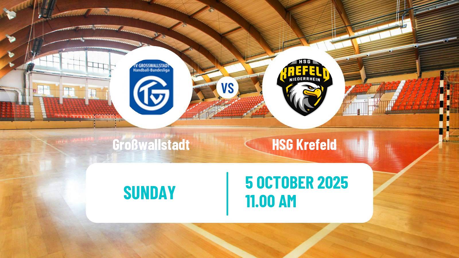 Handball German 2 Bundesliga Handball Großwallstadt - Krefeld
