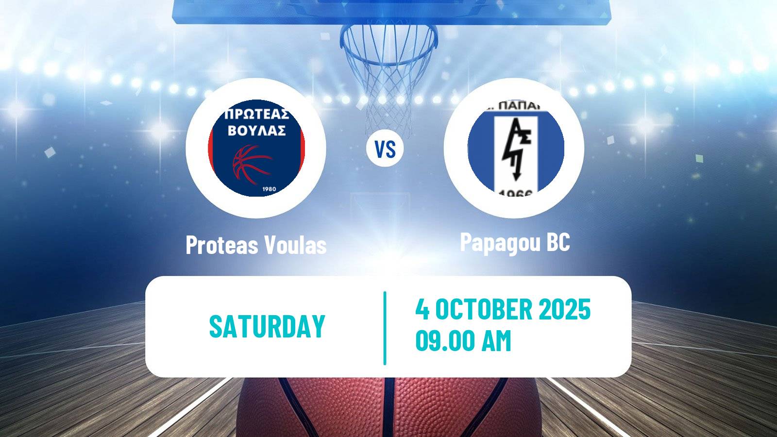 Basketball Greek Elite League Basketball Proteas Voulas - Papagou