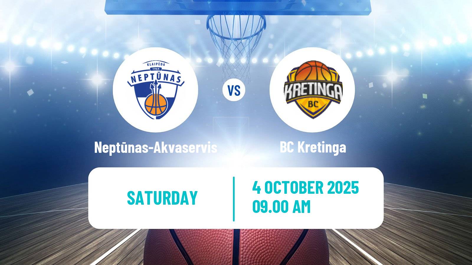 Basketball Lietuvos NKL Neptūnas-Akvaservis - Kretinga