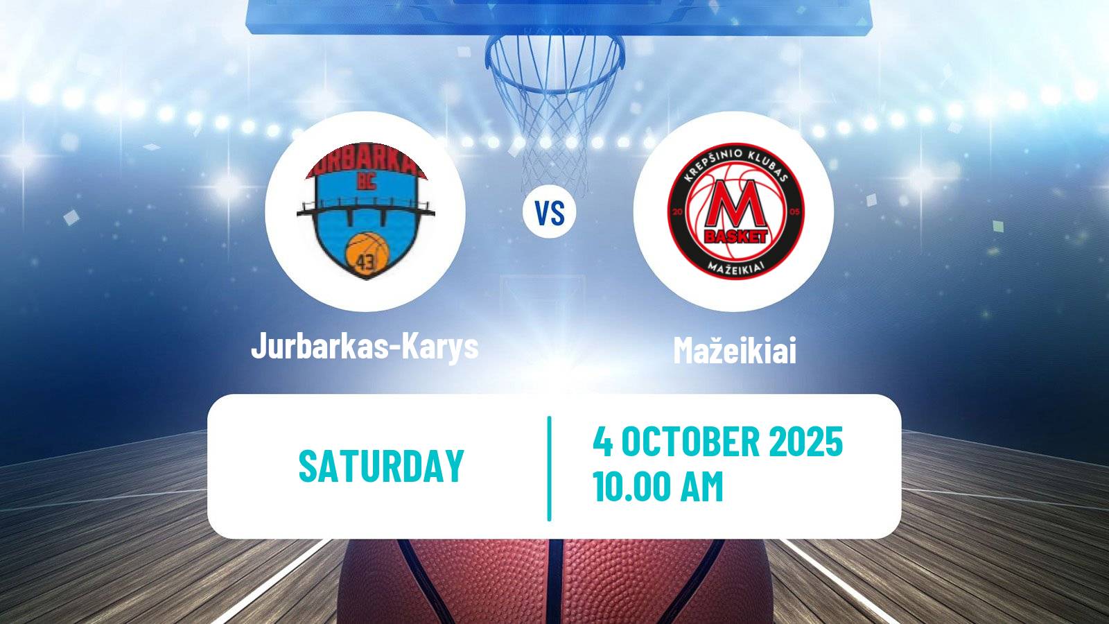 Basketball Lietuvos NKL Jurbarkas-Karys - Mažeikiai