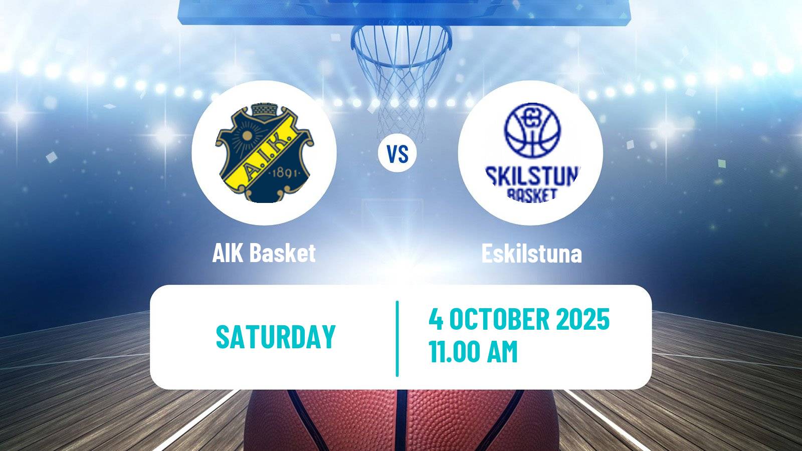 Basketball Swedish Superettan Basketball AIK Basket - Eskilstuna