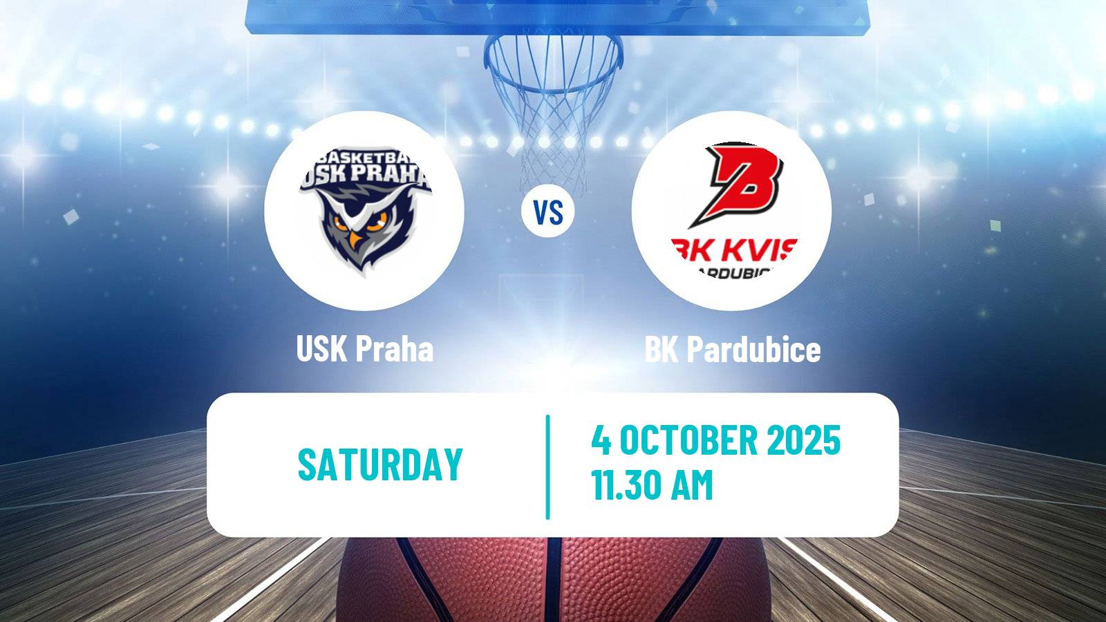 Basketball Czech NBL USK Praha - Pardubice