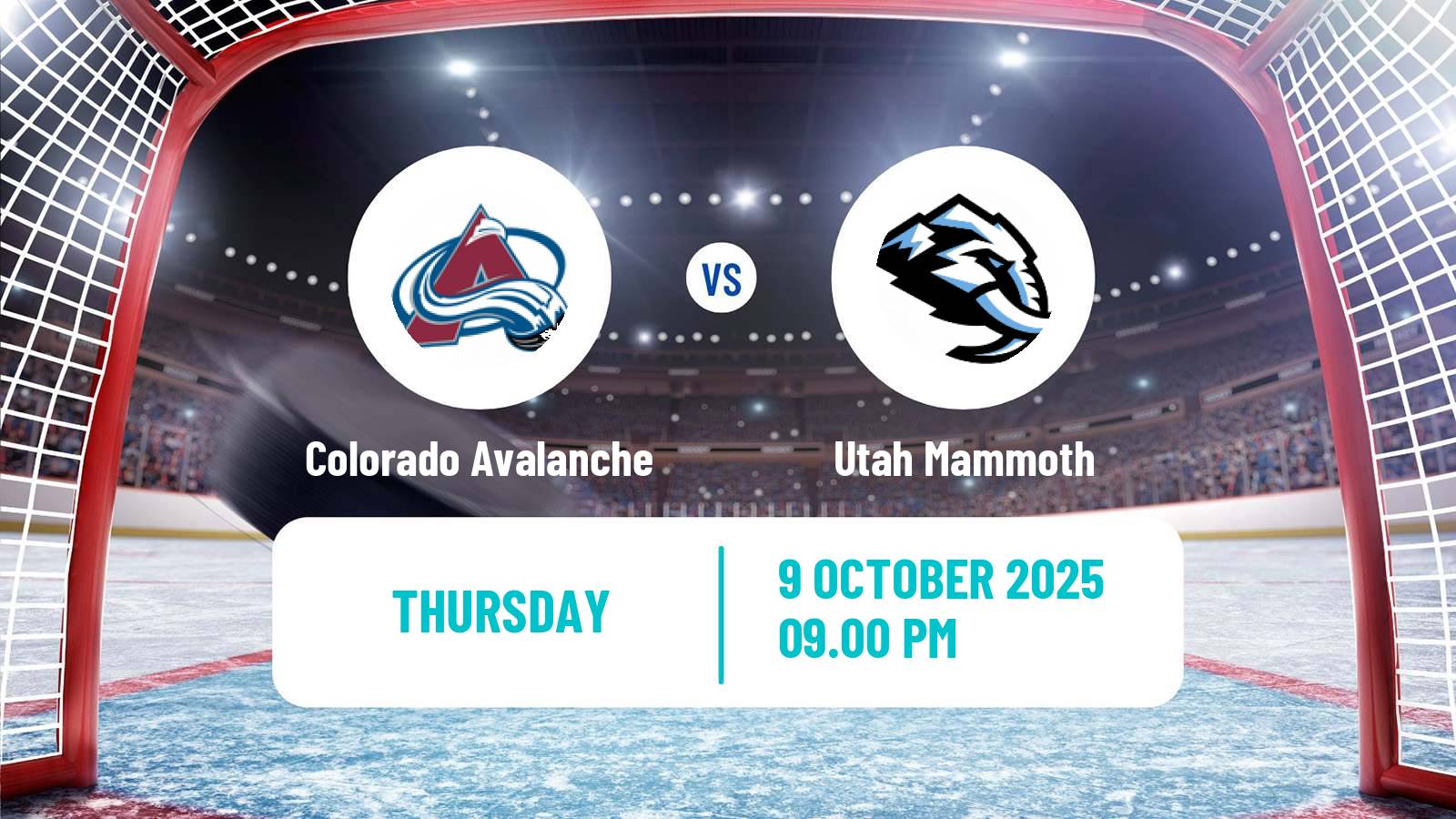 Hockey NHL Colorado Avalanche - Utah Mammoth