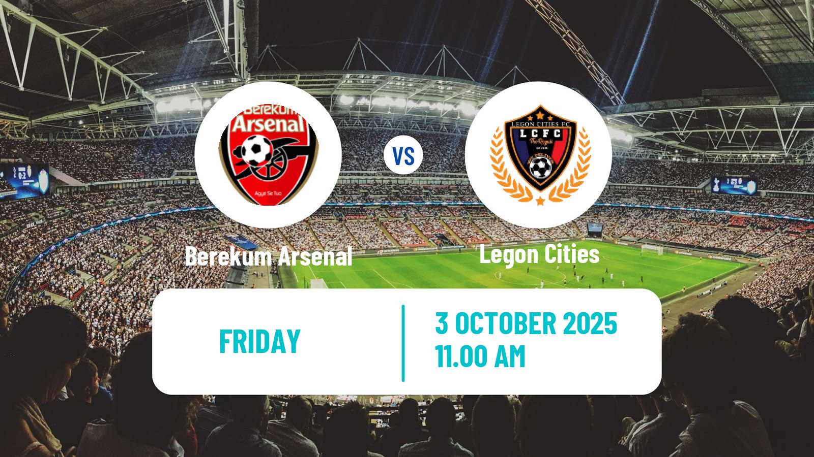 Soccer Ghanaian Division One League Berekum Arsenal - Legon Cities